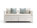 Sofás cama de madera 200x98x82 cm - blanco - estilo clásico con 2 cajones de almacenamiento