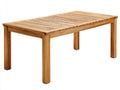 Mesas de jardín de madera 180x90x75 cm - Madera natural - Diseño rectangular con tablero de listones
