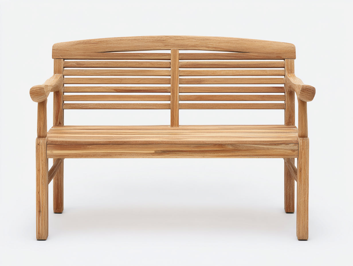 Bancos de jardín de madera 125x55x82 cm - marrón - estilo clásico para exterior