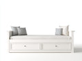 Sofás cama de madera 200x98x85 cm - blanco - estilo clásico con 2 cajones de almacenamiento