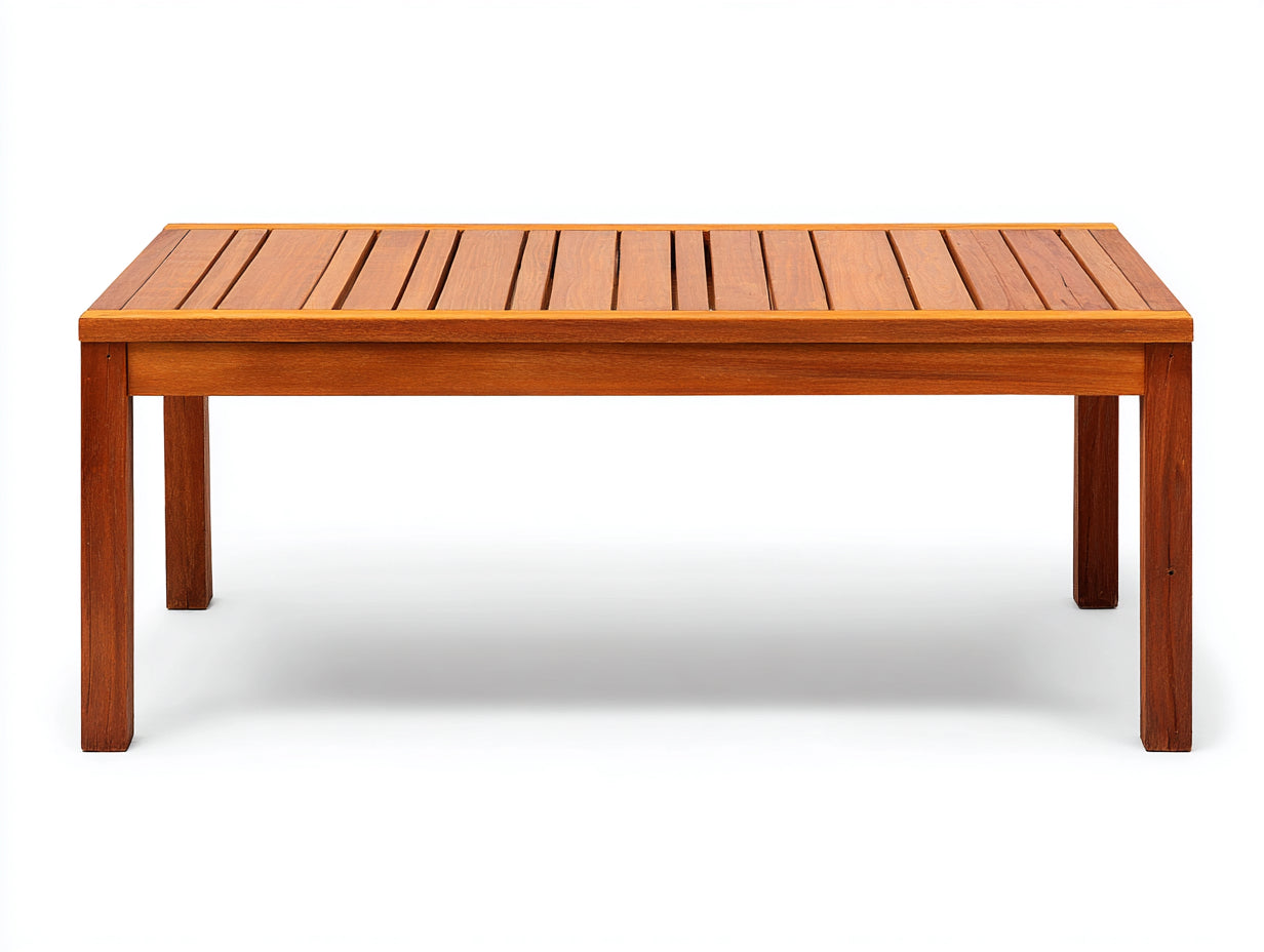 Mesas de jardín madera 150x85x75 cm - natural - diseño rectangular para exterior