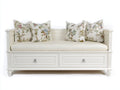 Sofás cama de madera 190x82x85 cm - Blanco - Estilo clásico para salón
