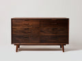 Cómodas madera 140x45x85 cm - marrón - almacenamiento para dormitorio estilo retro