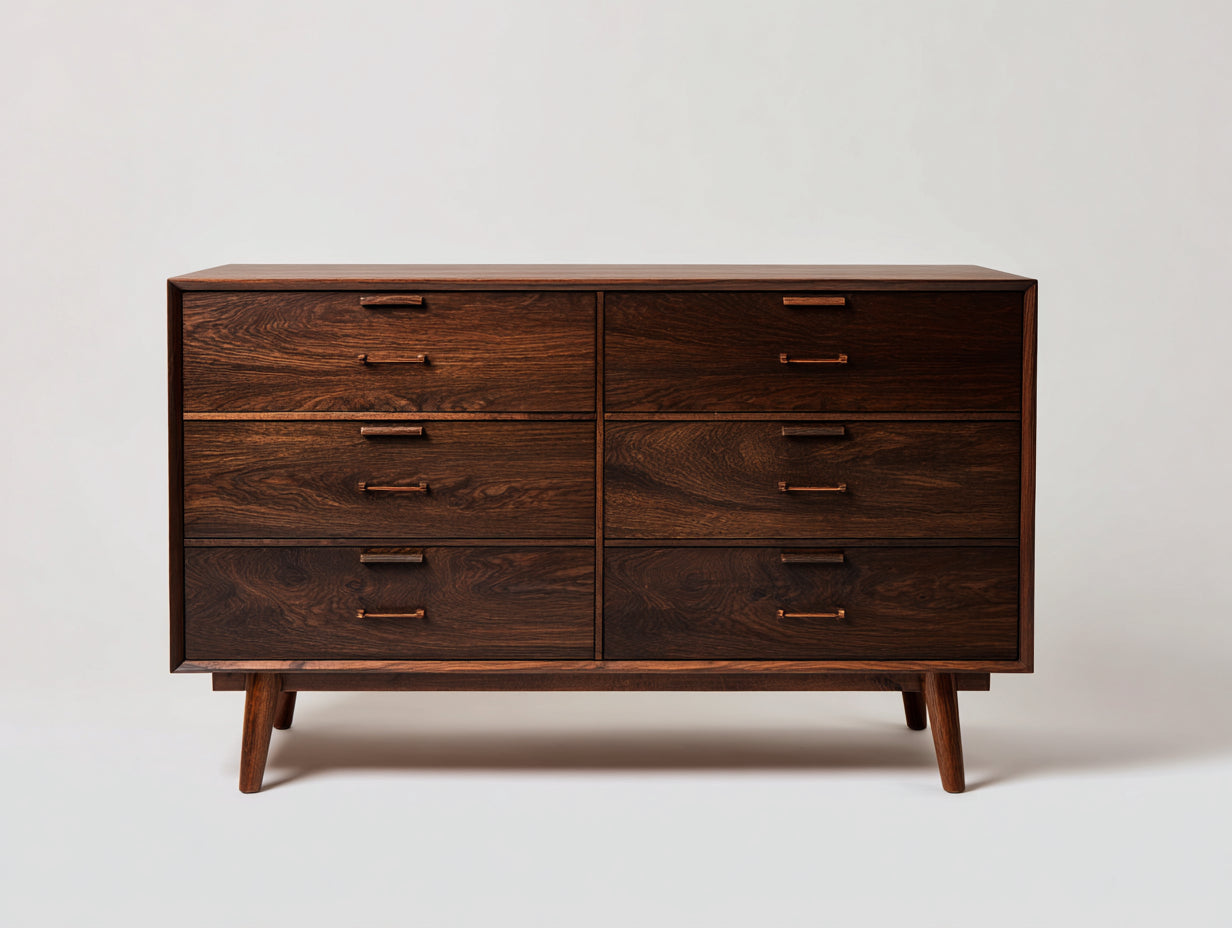 Cómodas madera 140x45x85 cm - marrón - almacenamiento para dormitorio estilo retro